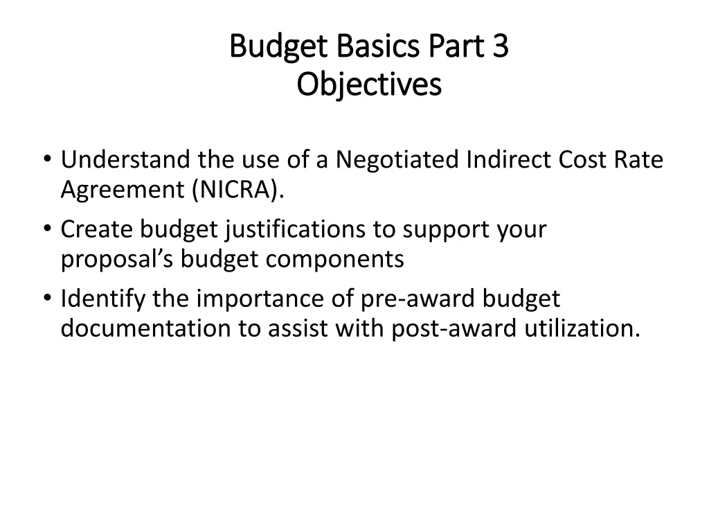 budget basics part 3 budget basics part 1