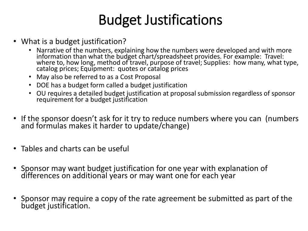 budget justifications budget justifications