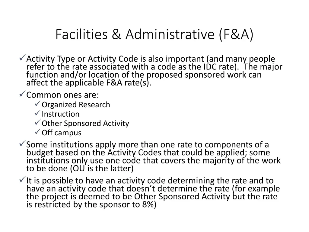 facilities administrative f a 2