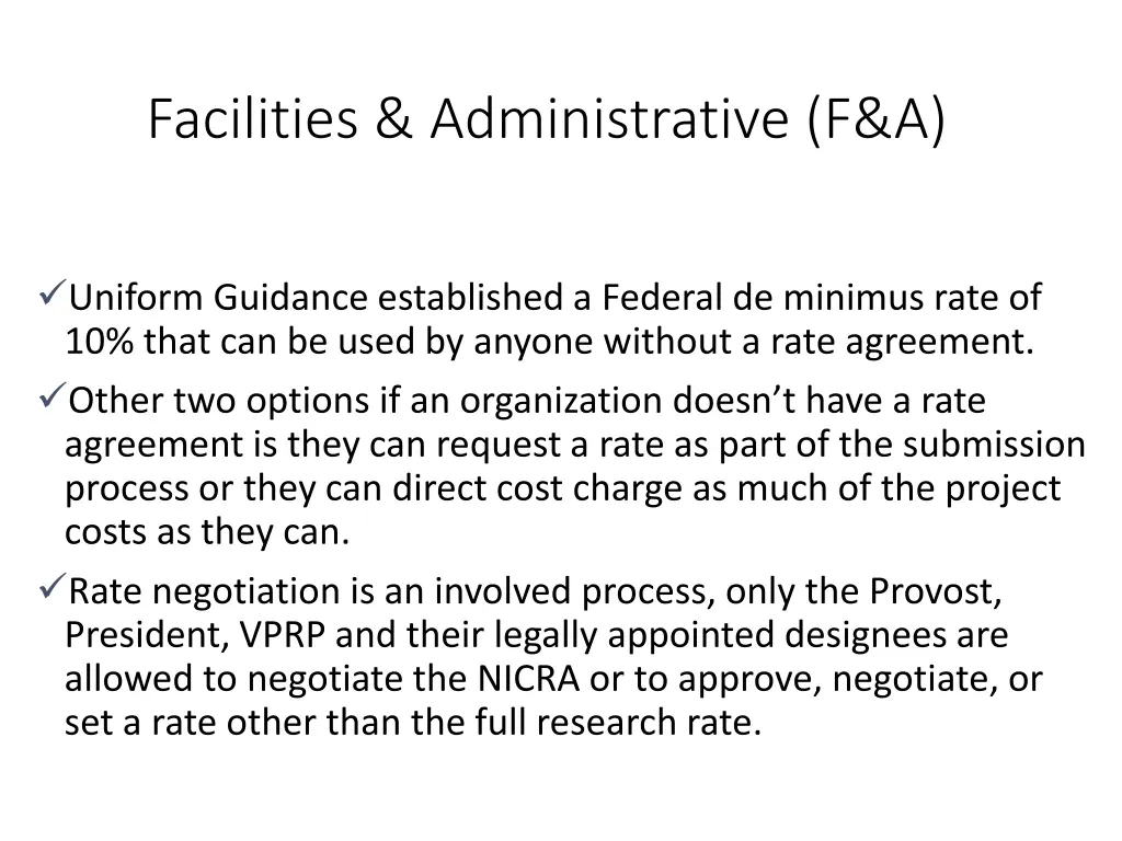 facilities administrative f a 5
