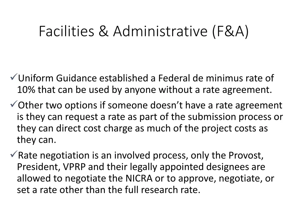 facilities administrative f a 6