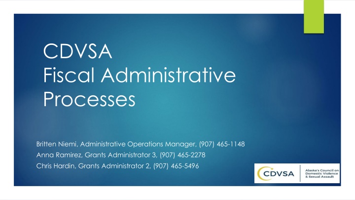 cdvsa fiscal administrative processes
