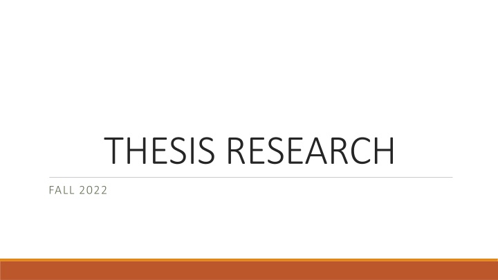 thesis research