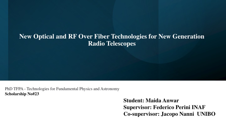 new optical and rf over fiber technologies