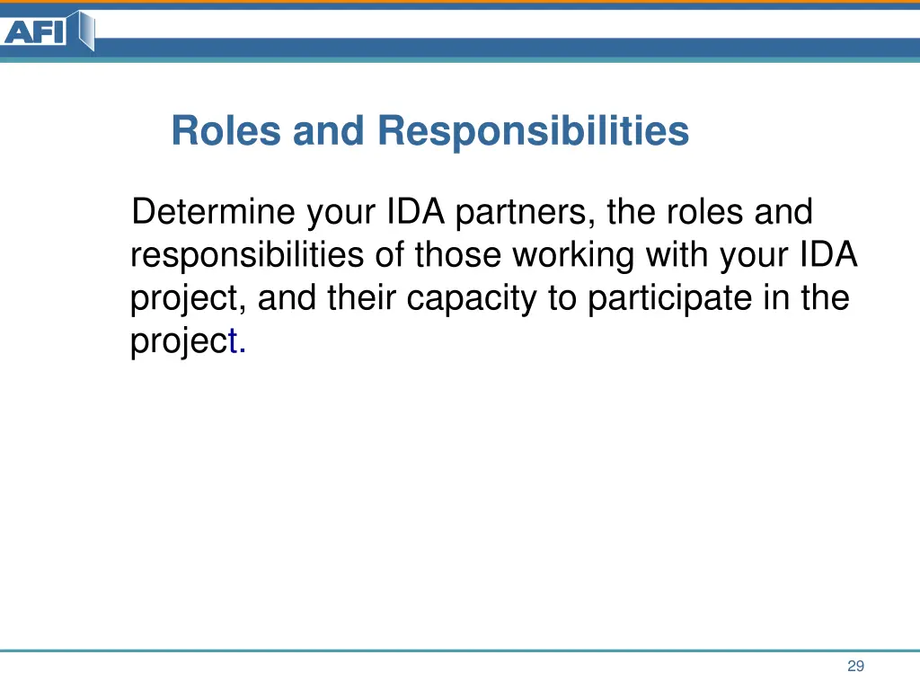 roles and responsibilities