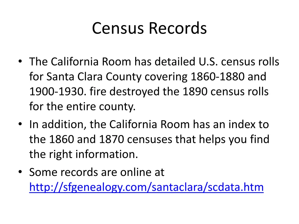 census records