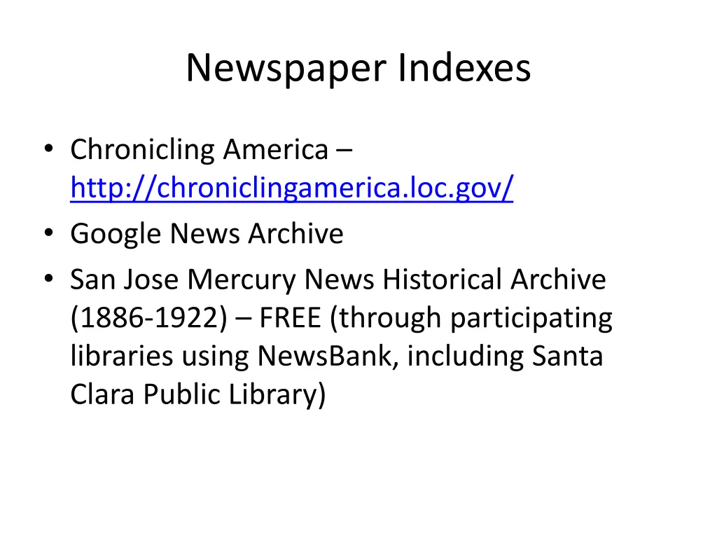 newspaper indexes