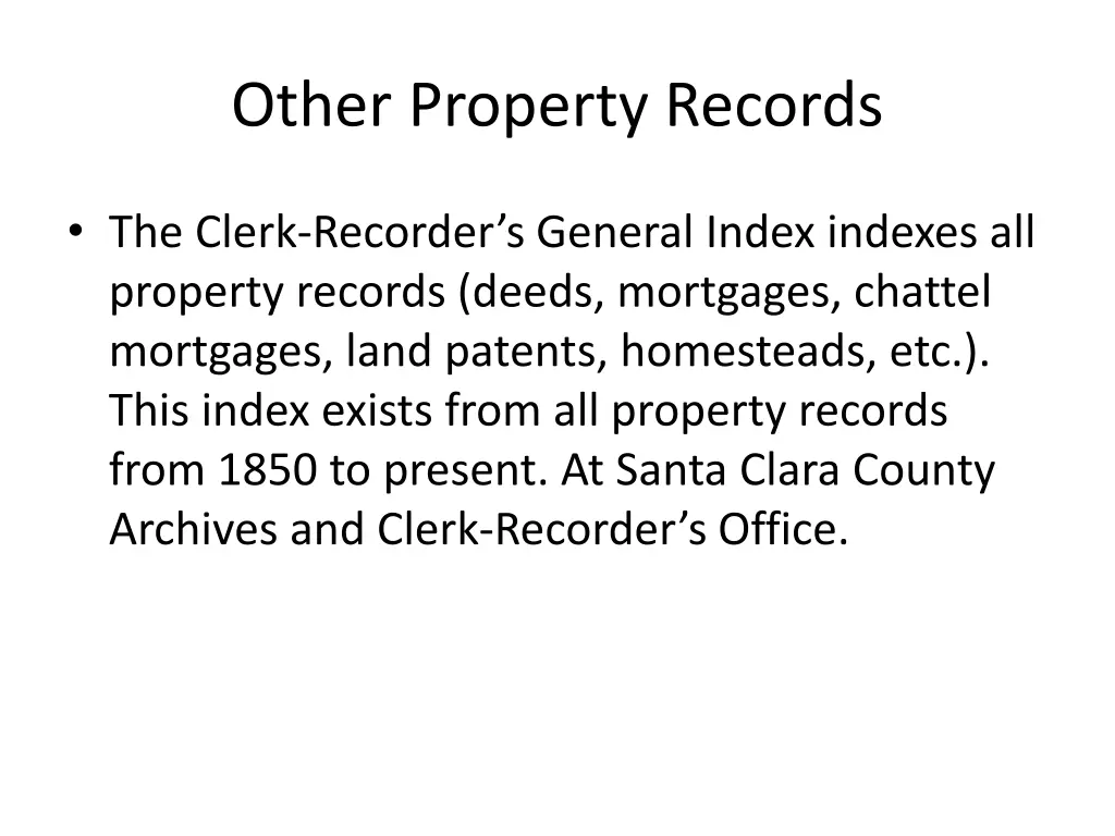 other property records