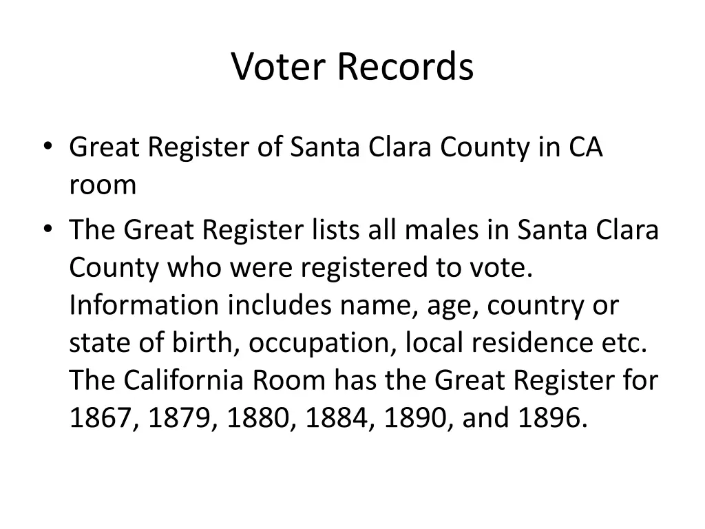 voter records