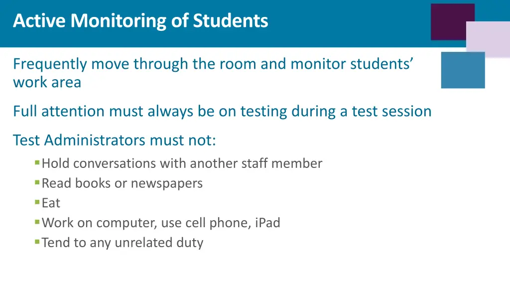 active monitoring of students