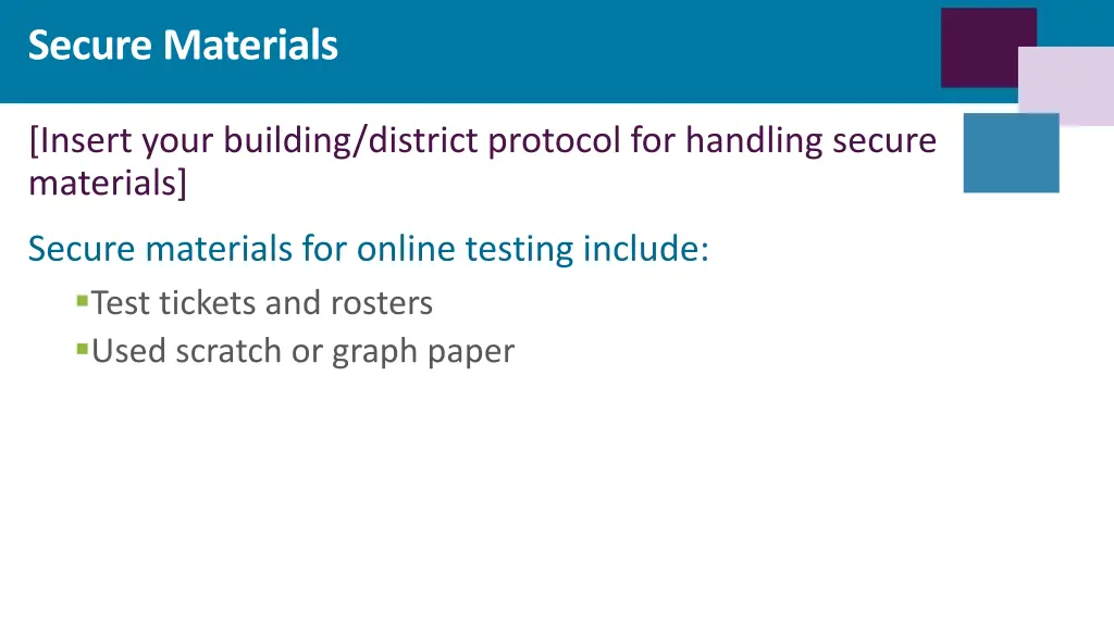 secure materials