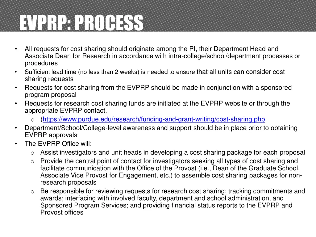 evprp process