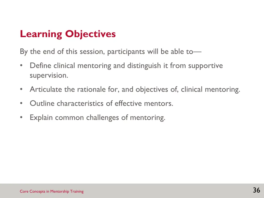 learning objectives 1