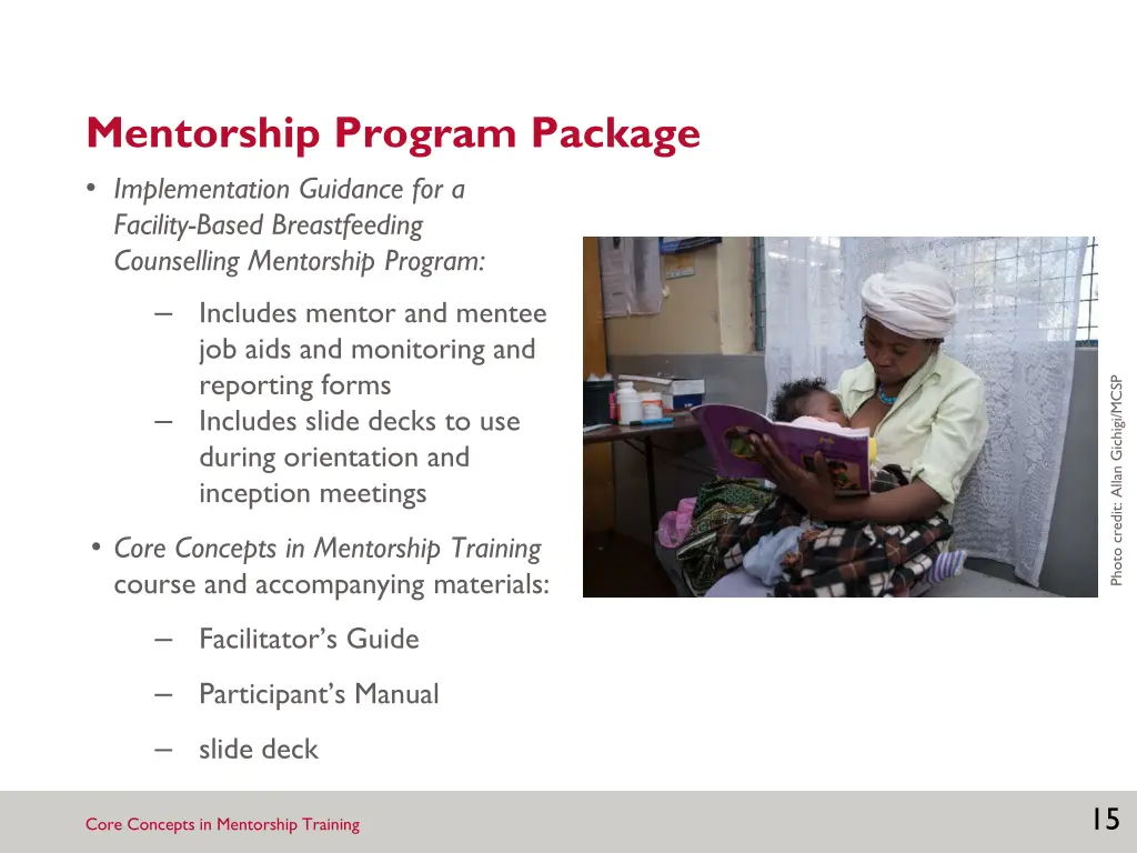 mentorship program package implementation