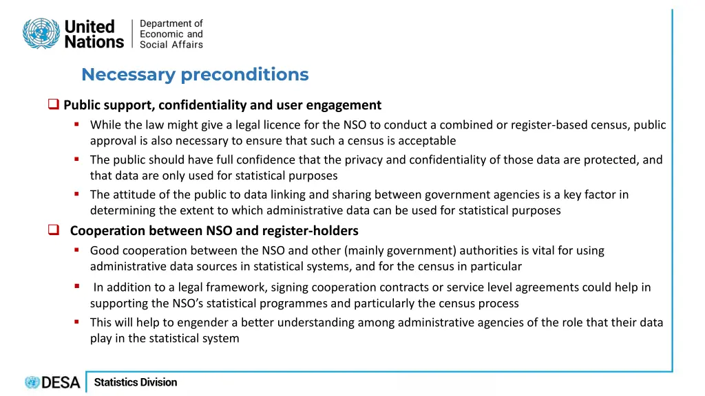 necessary preconditions 1