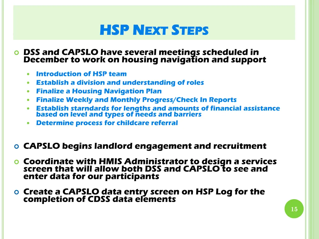 services under hsp 1