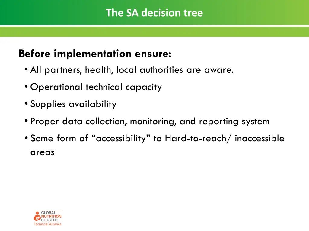 the sa decision tree