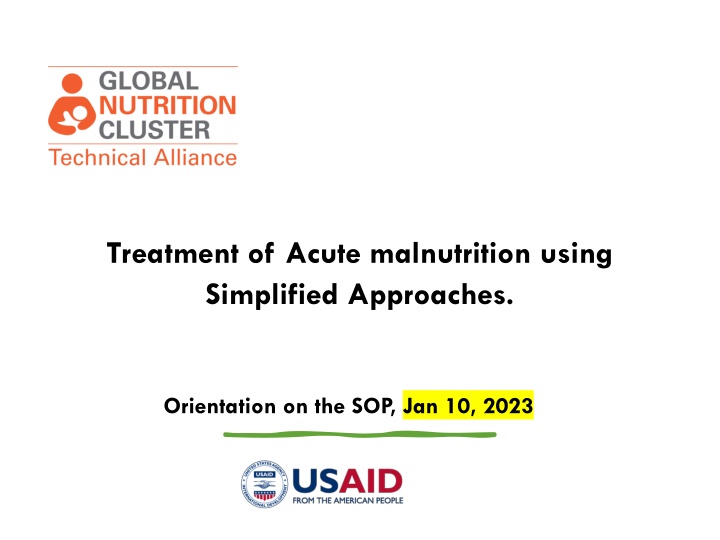 treatment of acute malnutrition using simplified