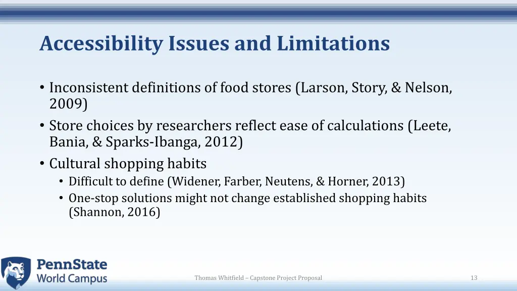 accessibility issues and limitations