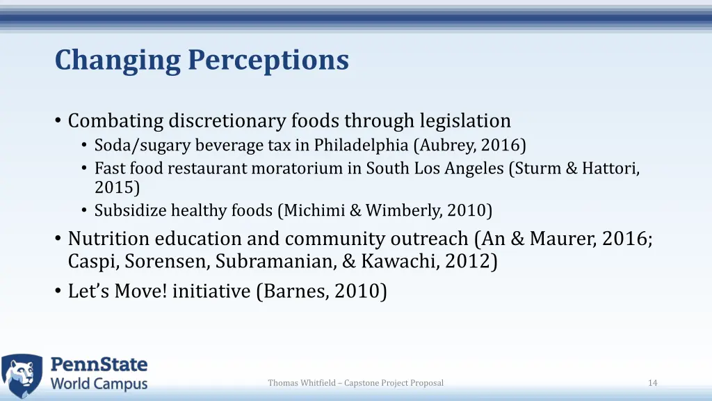 changing perceptions