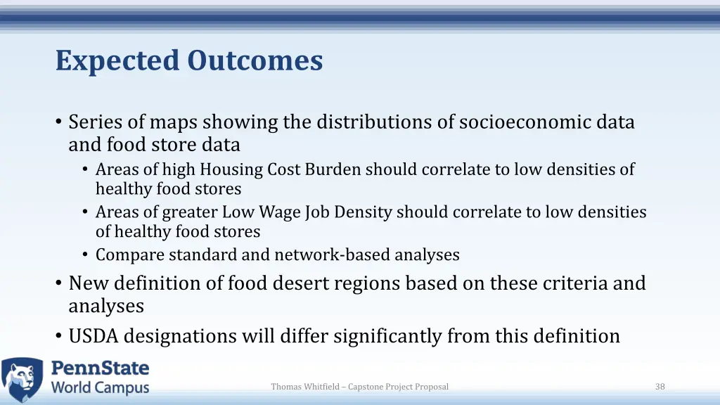 expected outcomes