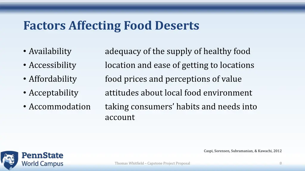 factors affecting food deserts