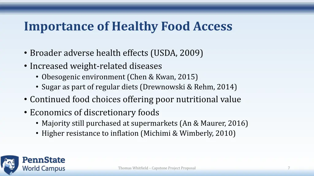 importance of healthy food access
