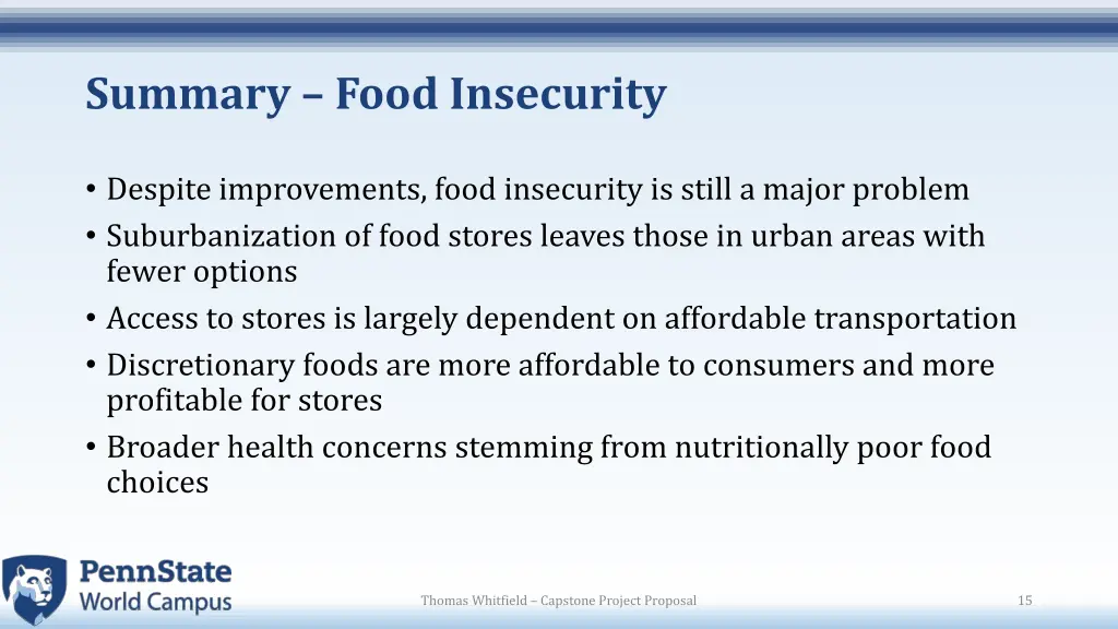 summary food insecurity