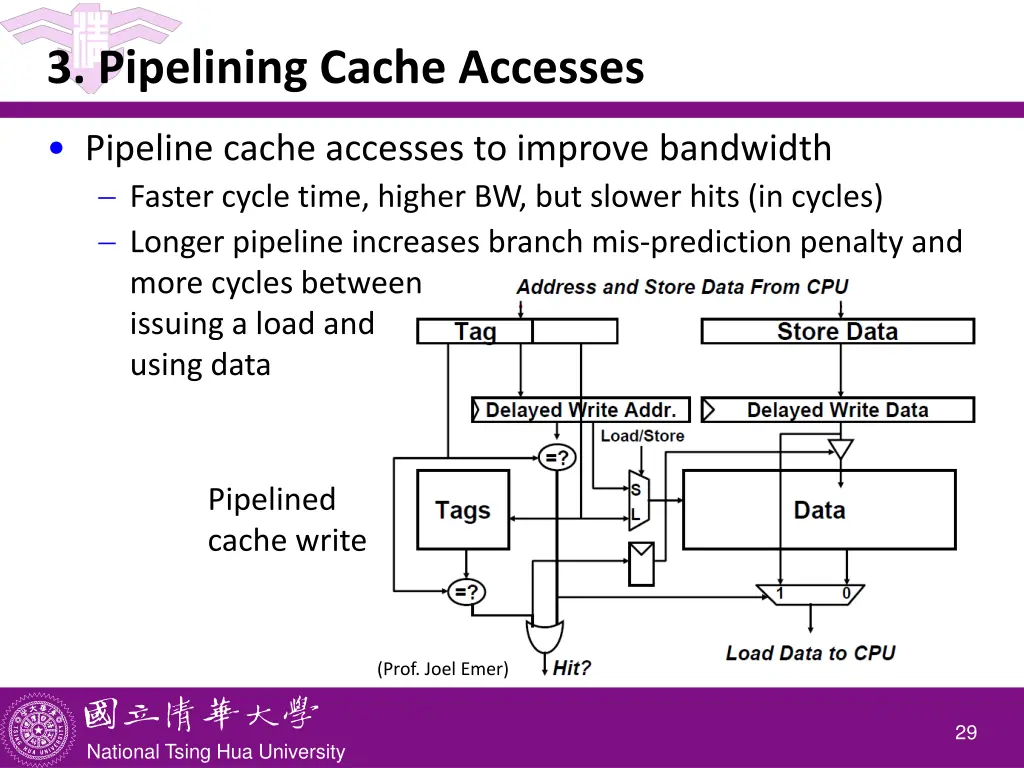 3 pipelining cache accesses