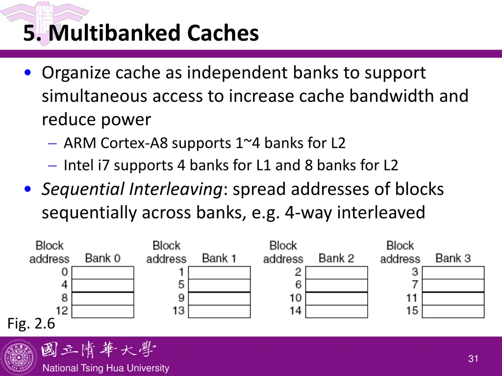 5 multibanked caches
