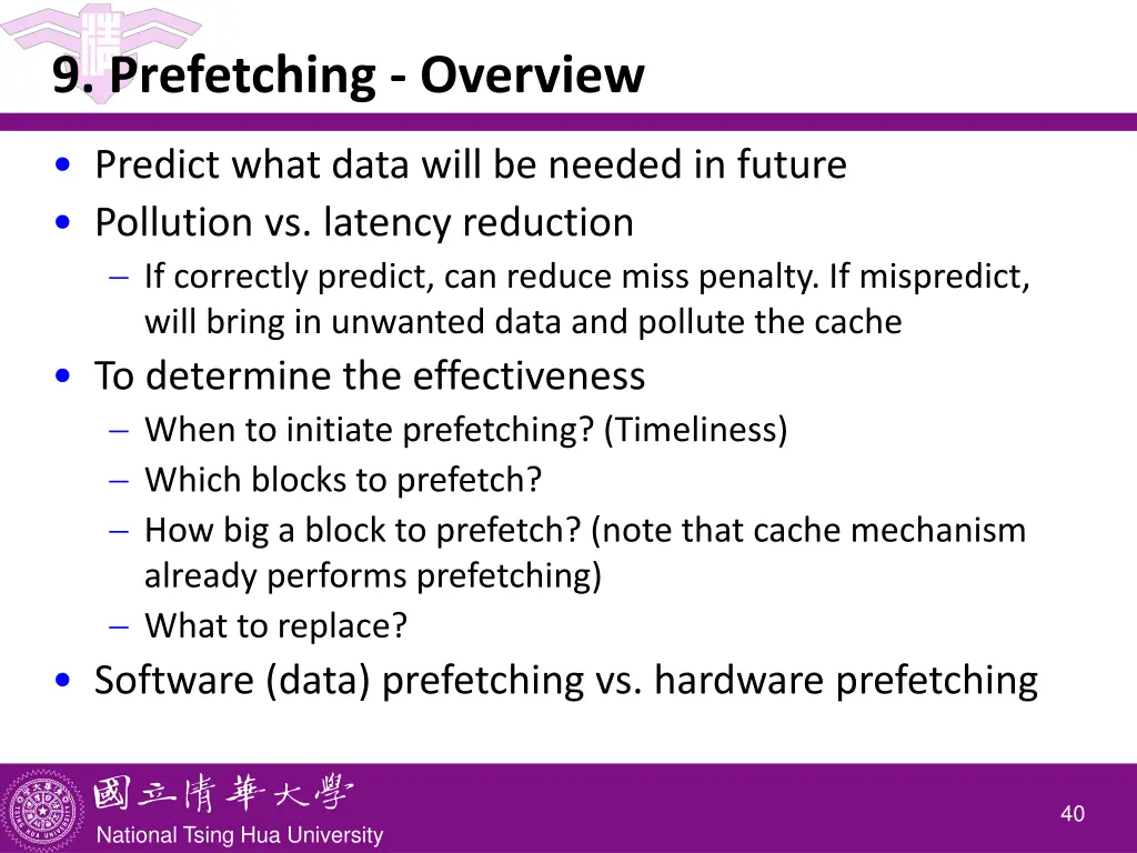 9 prefetching overview