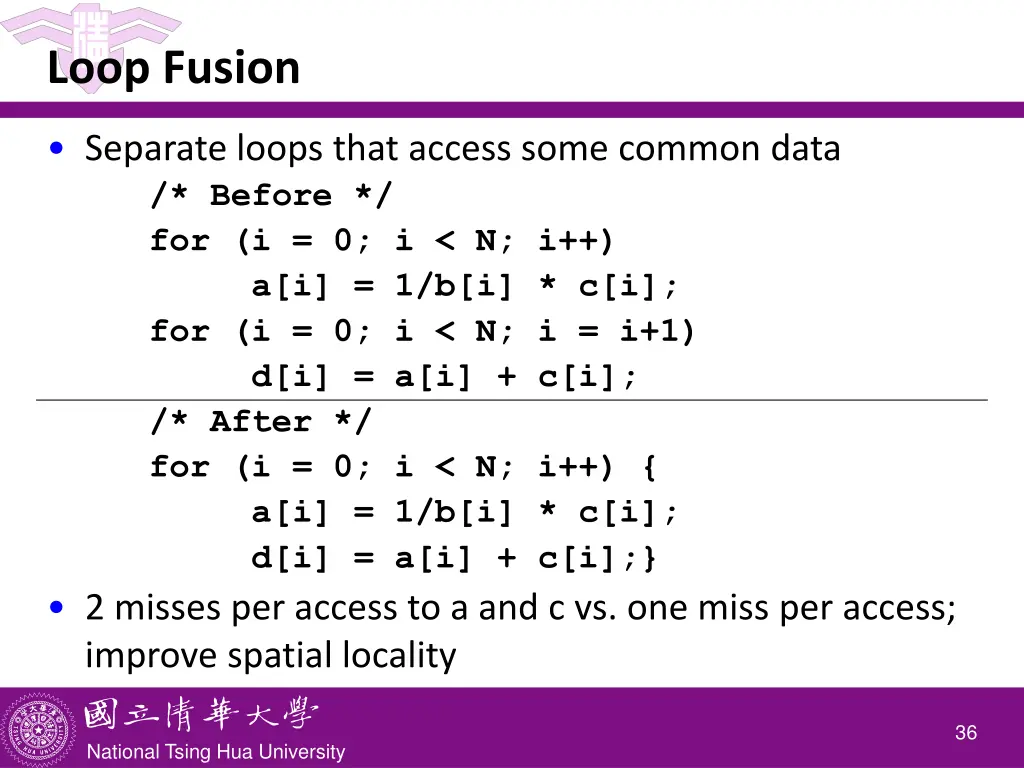 loop fusion