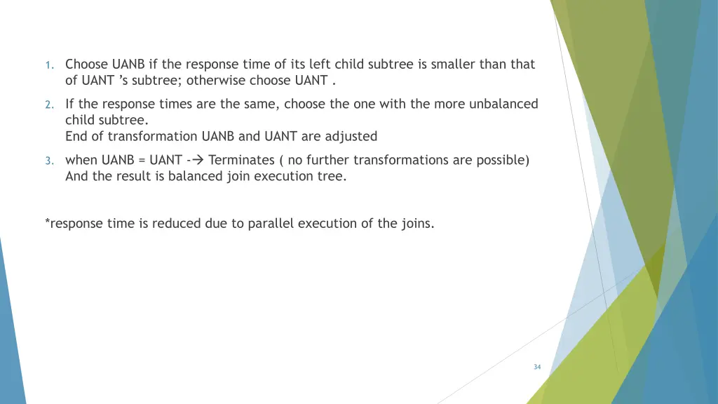 1 choose uanb if the response time of its left