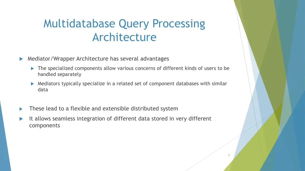 multidatabase query processing architecture 1