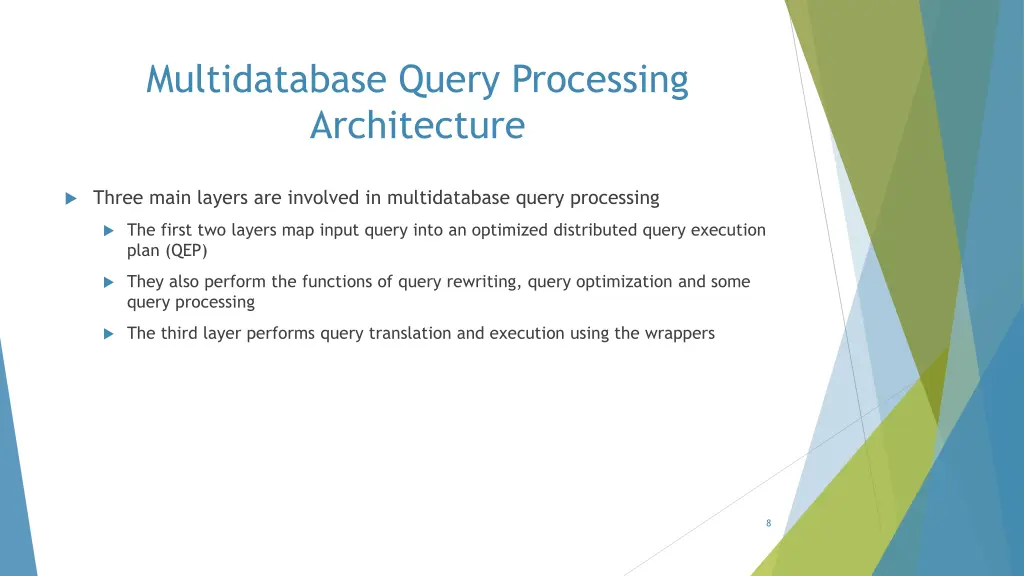 multidatabase query processing architecture 2