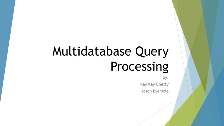multidatabase query processing