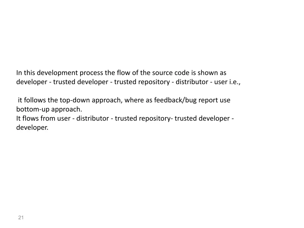 in this development process the flow