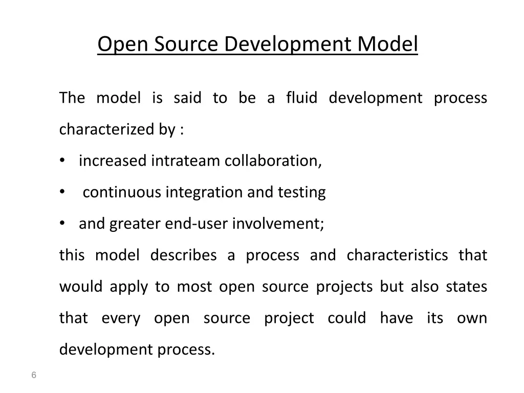 open source development model