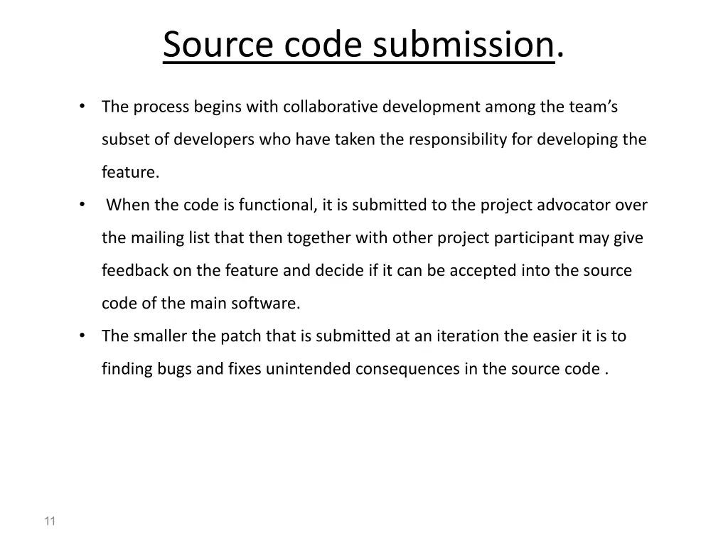 source code submission