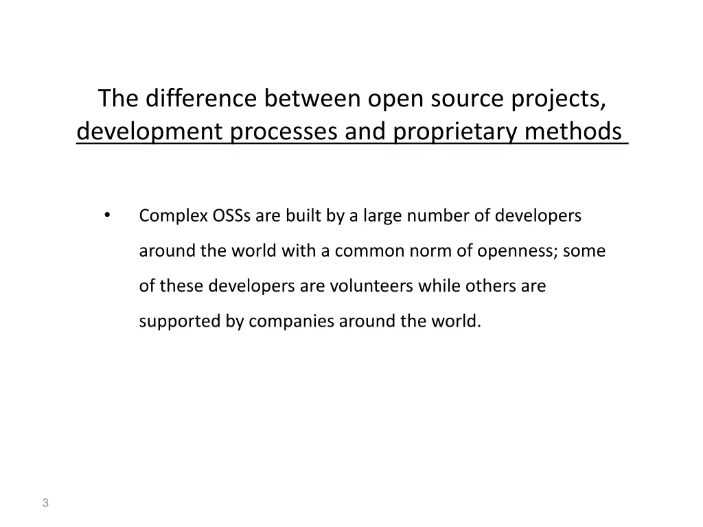 the difference between open source projects