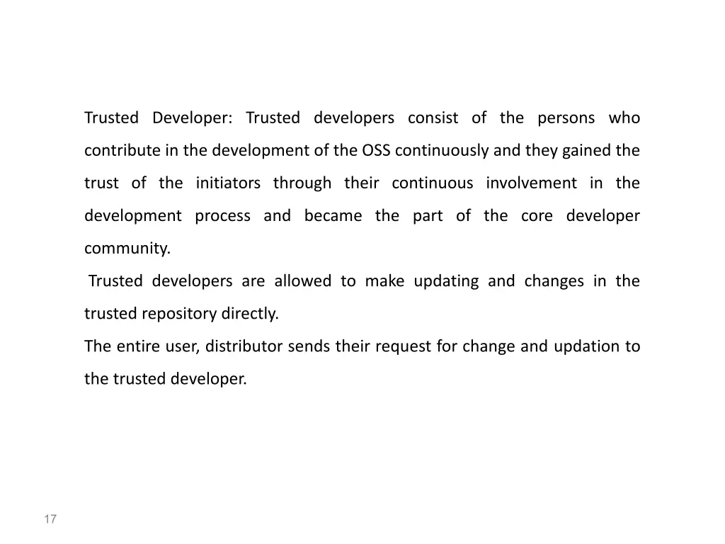 trusted developer trusted developers consist