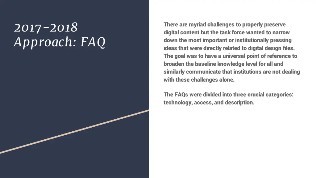 2017 2018 approach faq