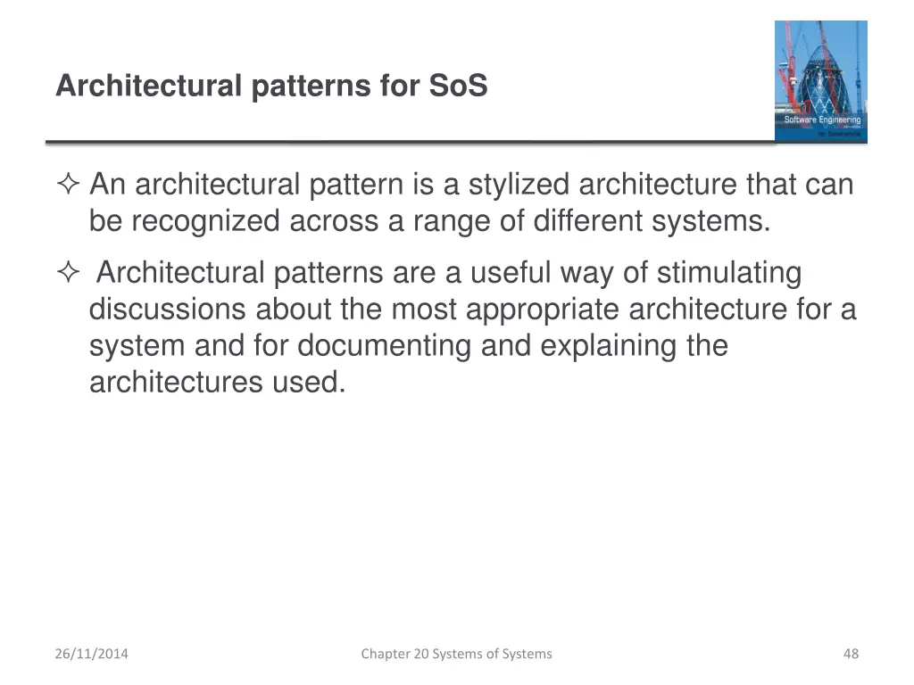 architectural patterns for sos