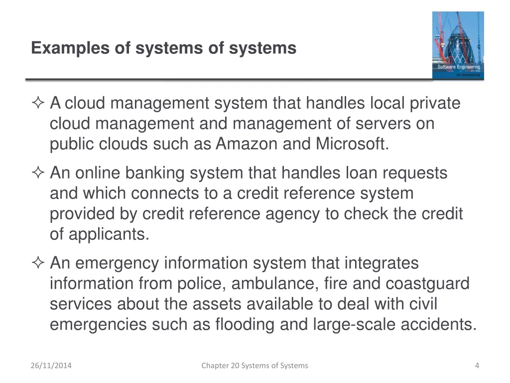 examples of systems of systems