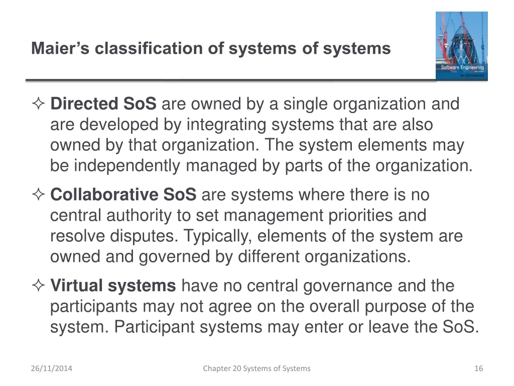 maier s classification of systems of systems