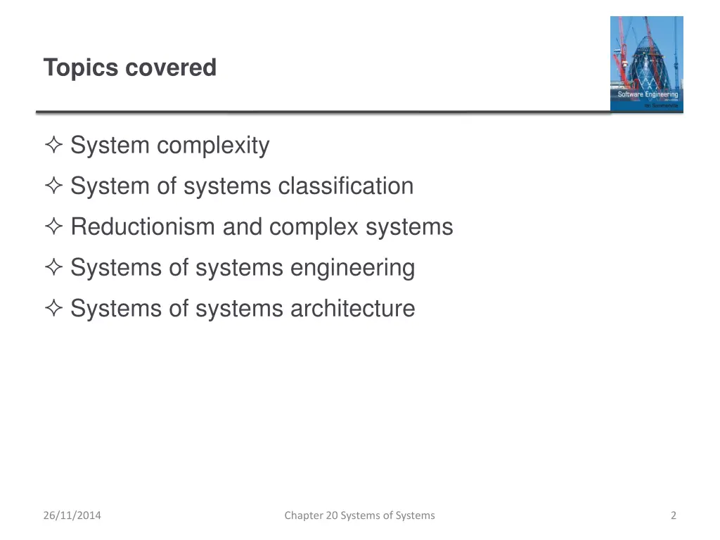 topics covered