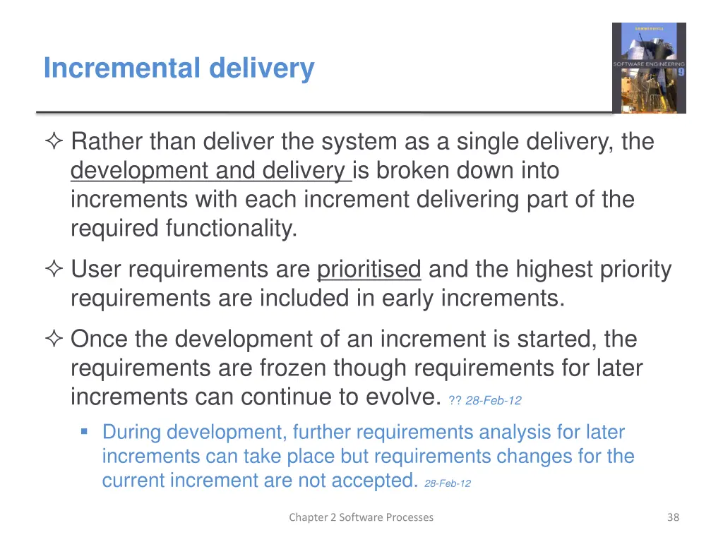 incremental delivery