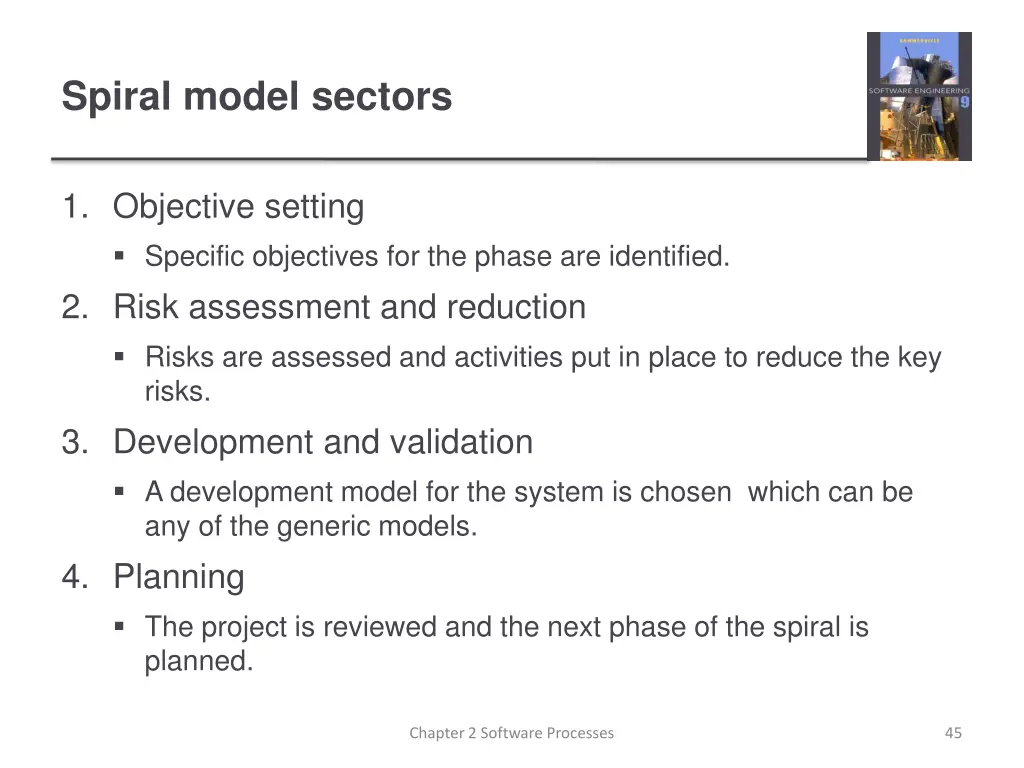 spiral model sectors