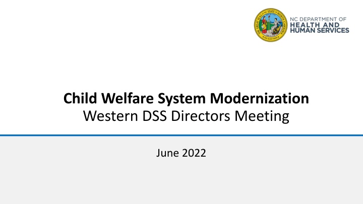 child welfare system modernization western