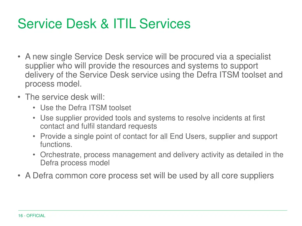 service desk itil services